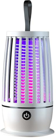 LYEAA Matamoscas eléctrico USB Recargable Trampa para Moscas eléctrica con luz Nocturna Exterminador de Insectos eléctrico para Interiores para el hogar, Dormitorio, Acampar al Aire Libre