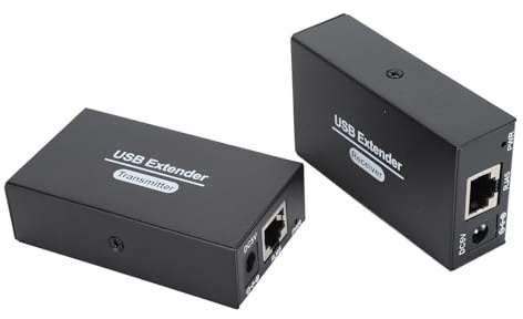 Rallonge USB 262 Pieds sur Cat 5e 6 7 Rallonge LAN USB RJ45, Rallonge USB RJ45, Rallonge Ethernet avec 4 Hubs USB 2.0, Prend en Charge Tous Les Systèmes D'exploitation, Plug and
