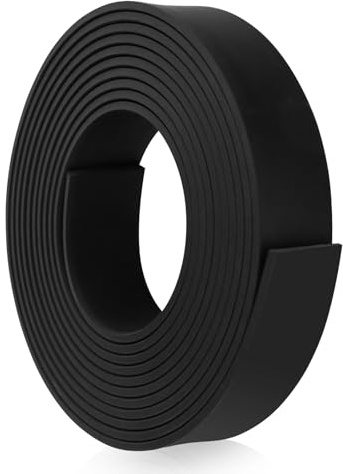 Tira de goma flexible rollo de caucho 3m×25mm×1,5mm plancha goma antivibración tira de neopreno para protección contra impactos (no adhesivo)