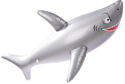 Rukjmqi Realistic Inflatable Shark | Pool and Beach Inflate Toy - Funny Shark Pool Float, Stylish Shark Party Decorations, Large Shark Pool Accessories for Birthday, Christmas