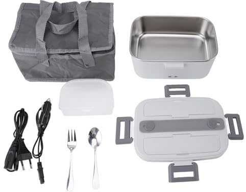 Yunir Fiambreras Eléctrica Calentador de Alimentos, 1,8 L, Calefacción de Circulación de 360 ​​grados, Fiambreras Portátil con Calefacción para Escuela, Oficina, Coche, Camión (Enchufe