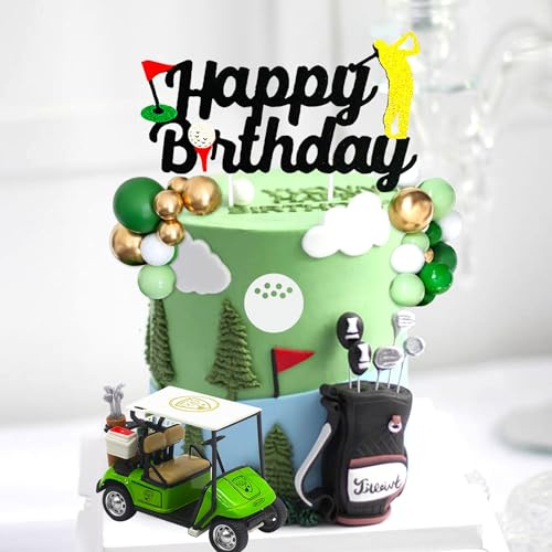 Roaring Good Time Golf Tortendekoration Tortenaufleger für den Golfplatz Golf Thematische Tortendekorationen Golf Party Zubehör Golf Geburtstagsdekoration Golf Party Favors