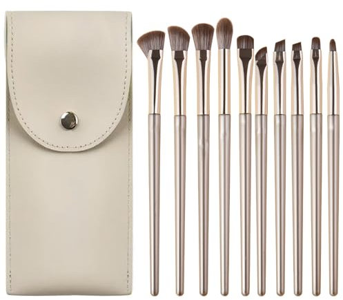 iCovalescent 10 Piece Makeup Brush Set, Professional Make-Up Brush Set, Powder, Foundation, Eyeshadow, Concealer, Eyeshadow, Make-Up Brush with Make-up Bag
