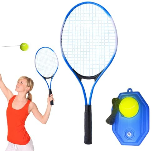 Tennis Trainer, Tennis Praxis Rebounder Balls,Solo Practice Trainer Rebound Ball | Outdoor Tennis Training Übender Kit mit einem elastischen Seil für Parks, Gerichte, Hinterhöfe