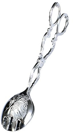 ULTECHNOVO 2 Pezzi Pinza Per Pane In Acciaio Inox Piccola Cucina Per Servire Cibo Per Piatto Buffet Pesante Festa Barbecue Pinza Per Cucinare Clip Argento