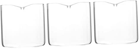 POPETPOP 3 piezas Jarra de Vidrio Pequeña Jarra para Leche Transparente para Cafeterías y Uso Doméstico Fácil de Limpiar Capacidad