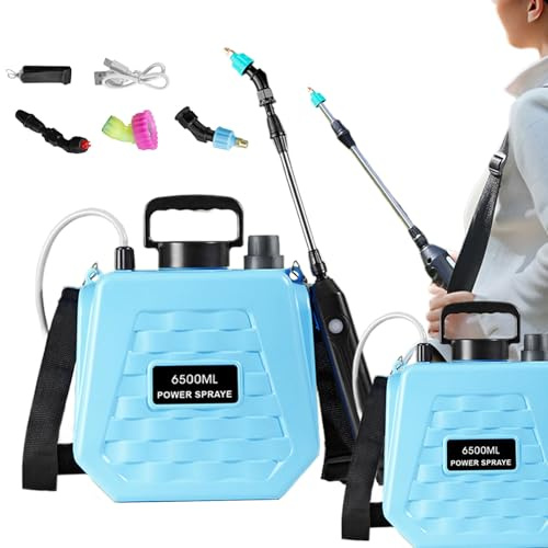 Ahuuen Mochila Pulverizadora Eléctrica,Pulverizadores en Mochila para Césped y Jardinería | Depósito para Fumigar Abono con 2 Velocidades Ajustables para Jardinería Agrícola y Césped