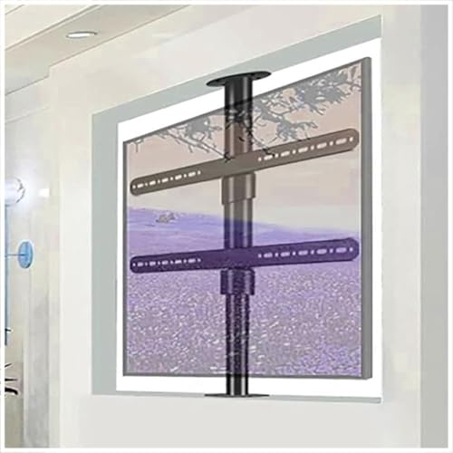 Ceiling TV Mount,TV Floor Stand Partition Rotating Frame, Full Motion 360° Rotating Tilting TV Mount Frame, for Most 32-75 Inch Flat Curved TVs, Up to 45kg, Max VESA 600x400mm(595-
