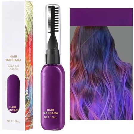 Violet Purple Hair Dye Chalk,Temporary Hair Colour Dye Comb Washable Hair Dye, Instant Hai/r Dye Stick for Women Men,Suitable for Christmas, Halloween, Birthdays, Parties