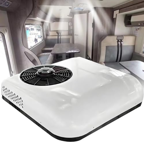 levigationlu 12 V/24 V Klimaanlage Wohnwagen, Wohnmobil-Dachklimaanlage, Nur Kühlen, Klimaanlage Für Wohnmobil, LKW, Camper, Baufahrzeuge, Kräne, Traktoren 12V