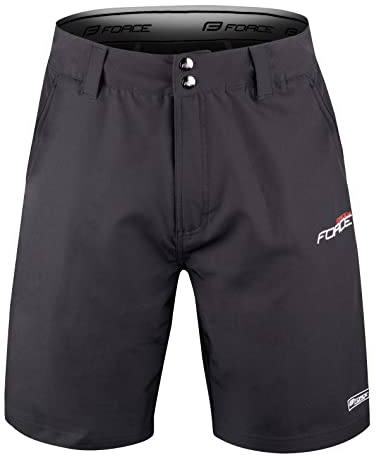 Pantaloni MTB FORCE F BLADE con fondello gel Nero - XL