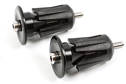 DIYI 2X Fahrrad Lenker Endkappen Lenkerstopfen Griffe Lenker Endstopfen pulverbeschichtet (Schwarz)