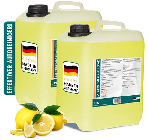 INOX® - All Star Multireiniger 2x10L Auto Reiniger | Polsterreiniger Auto und Teppichreiniger | Kunststoffreiniger und Autoreinigung von Innen und Außen