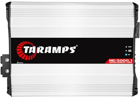 Taramps MD 5000.1 Amplifier 2 Ohms 5000 Watts RMS 1 Channel Full Range, Car Audio Monoblock, LED Monitor Indicator Class D, Great for Subwoofer, MD 5k