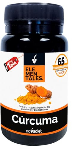 Novadiet - ELEMENTALES CÚRCUMA Cápsulas con Cúrcuma Longvida - Complemento Alimenticio para la Inflamación y el Dolor - 30 Cápsulas Vegetales