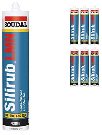 Soudal Silirub LMN Low Mod All Purpose Neutral Silicone (x6) - Anth Grey