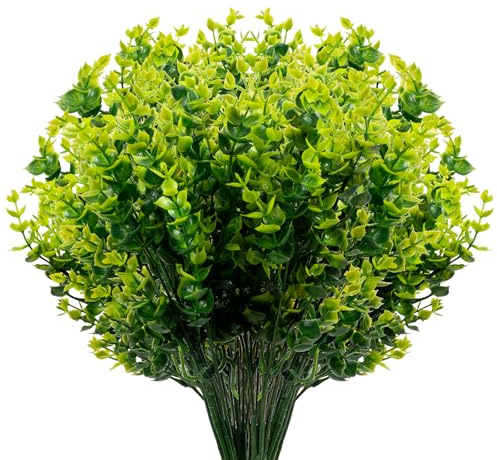 Boic 10 Bündel Kunstblumen Für Außen, Plastik Garten Blume, Künstliche Blumen Uv-beständige Kunstpflanzen Fake Blumen Für Balkon, Garten, Fenster, Hochzeit Party Dekor