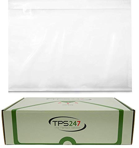 TPS247 Lieferscheintaschen (25 Stück) - Dokumenttaschen DIN C5 für A5 transparent selbstklebend