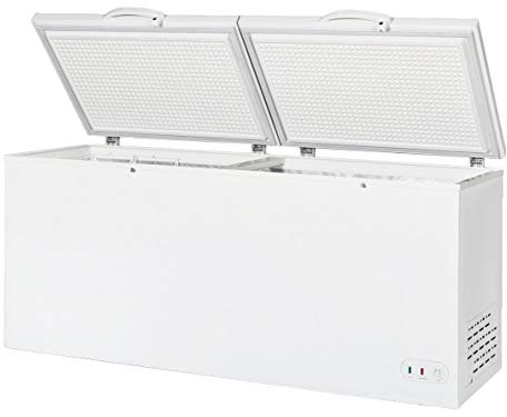 DUURA Chest Freezer Sub Zero Commercial Freezer with Split Top Double Locking Lids, Indoor or Outdoor Ready for Garage, Basement, Restaurant, Cafe, 30 Cu. Ft., White