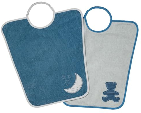 Babycalin - LOT DE 2 BAVOIRS MATERNELLE OURS-LUNE - JE M'APPELLE