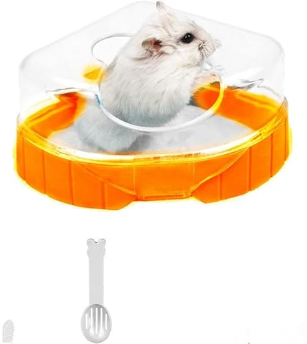 Hamster Sand Bath House with Shovel, Small Animal Bathtub for Gerbil
