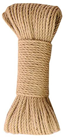 ZEALMAX Natürliches Juteseil, 100 m, 4 mm Hanfseil für Kunsthandwerk, Geschenkverpackungen, Haus, Garten, Hof, dekorative Seile