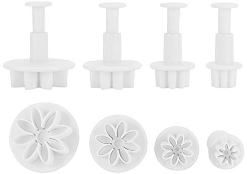 Leftwei Blumen-Ausstecher, 4-teilig, Fondant-Kuchen, Keksausstecher, Sugarcraft, Blume, Blatt, Schmetterling, Herzform, Dekorationsform, Heimwerkerwerkzeuge