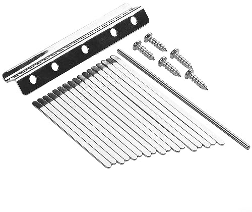 Oniissy 17 Tasten Kalimba DIY Ersatzteile Mit Tasten Brücke Tuning Zubehör Daumen Klavier mit Steg Sattel Kalimba DIY Teile Kit
