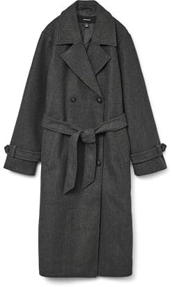 VERO MODA Damkappa VMFORTUNEVEGA kappa, Mörkgrå melange, M