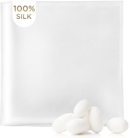 MANSPHIL Pañuelo cuadrado de bolsillo de seda de morera 100% real para hombre, 28 x 28 cm, paquete de regalo, Blanco, 11x11