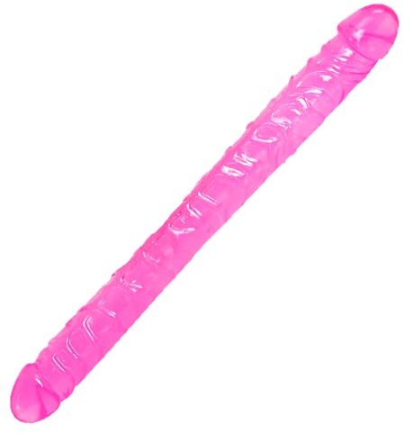Double Ended Dildo Sex Toy Big 13 Inch to 18 Inch Double Head Realistic Dong for Women Lesbian Couples (17.5 Inch Double Ended Dildo Pink)