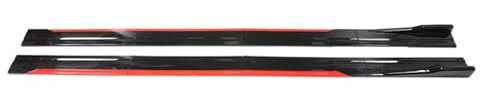 Auto Seitenschweller W204 W205 F10/F11 520i 528i 535i 550i Universal Seitenschwellerverlängerungen 2,2 m Autoseitenschweller Winglet Splitter Lippe Auto Seitenrock Splitter(Farbe:Red)