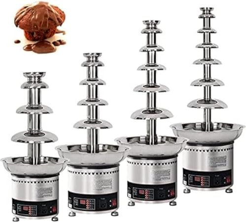 XARONF Máquina De Fuente De Fondue De Chocolate, Cascada De Fondue De Chocolate Comercial Ajustable De 30-150 ℃, Fácil De Montar for Restaurante De Bodas De Fiesta(5 Tiers)