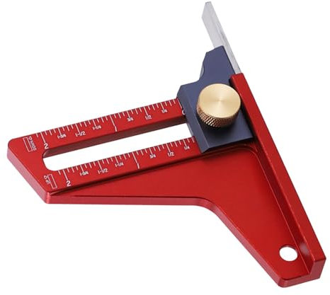 Höhenmessgerät für Tischsäge Gehrungsmesser Tischgehrungsmesser für Fräsmaschine Lineal zum Messen der Tiefe der Tischsäge Höhenmesser imperial magnetisch i