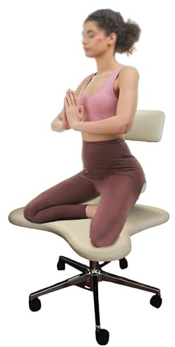 Ergonomischer Bürostuhl mit Kreuzbeinen, Meditationshocker, verstellbarer Kniestuhl mit Lendenwirbelstütze für Kinder und Erwachsene