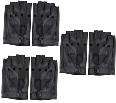 SOIMISS 3paare Damen Fingerlose Lederhandschuhe Aus Kunstleder Für Partys Hochzeiten Und Tänze Atmungsaktiv Vielseitig Kombinierbar Mit Kleidern Und Röcken Langlebig Und Hautfreundlich