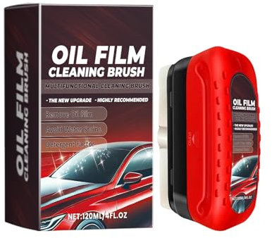 Automotive Oil Film Cleaning Brush, Rivestimento Idrofobo per Parabrezza, Powerful Car Glass Oil Film Stain Emover, Automotive Oil Film Cleaning Brush, Detergente Pellicole Di Olio Vetri, 05