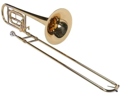 Karl Glaser Bb Tenor - Válvula de cuarzo para trombón, interior cromado, maletín suave, boquilla