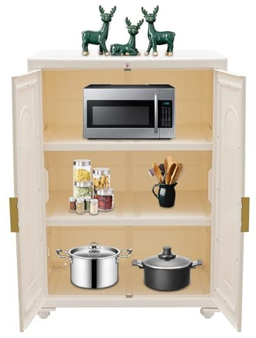 Caskunbsy Balkonschrank aus Kunststoff Multifunktionaler Gartenschrank und Haushaltsschrank zur optimalen Aufbewahrung von Kleidung,Kosmetika,Büchern und mehr