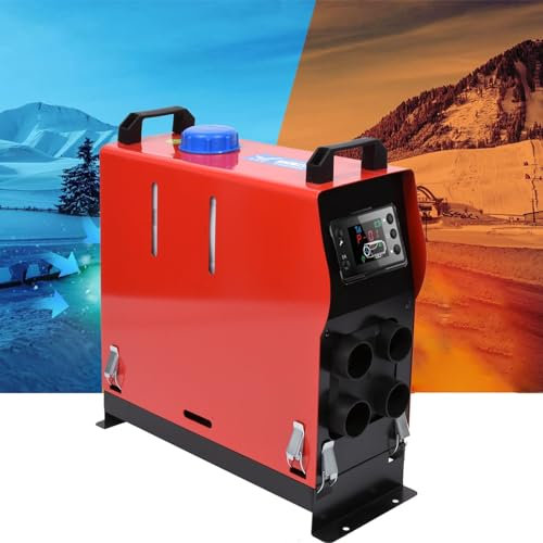 QWBDNMQP Intelligente All-in-One-Dieselheizung, 12 V/24 V, 5 kW-Standheizung, Dieselheizung mit intelligentem LCD-Display, 5-Liter-Kraftstofftank und Fernbedienung (Farbe: 24 V)