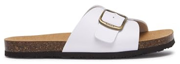 Scholl Jackie, Sandali Donna, 1 cinturino, Bianco, 37 EU