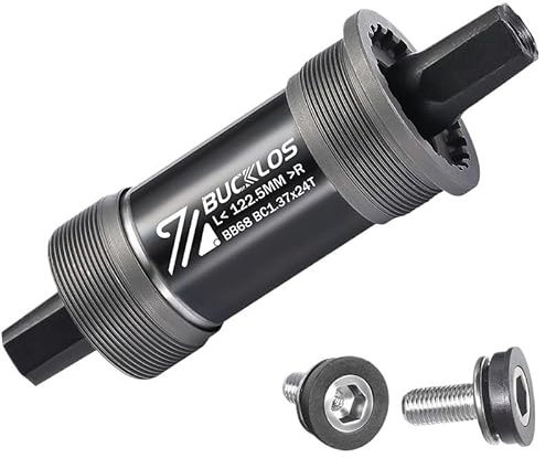 HESHUWEN Tretlager Fahrrad Vierkant-Tretlager 68 mm 80 mm 90 mm 100 mm 110 mm for Mountainbikes/Schnee-/Fatbikes Fahrrad-Tretlager Tretlager(68x122.5mm)