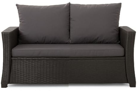 Setgarden® Bankauflage - Outdoor sitzkissen für Gartenbank für polyrattan- Polster Auflage Outdoor - Bankpolster Auflage für Sitzbank Rattan Hollywoodschaukel (Anthrazit, 140x50x50cm)