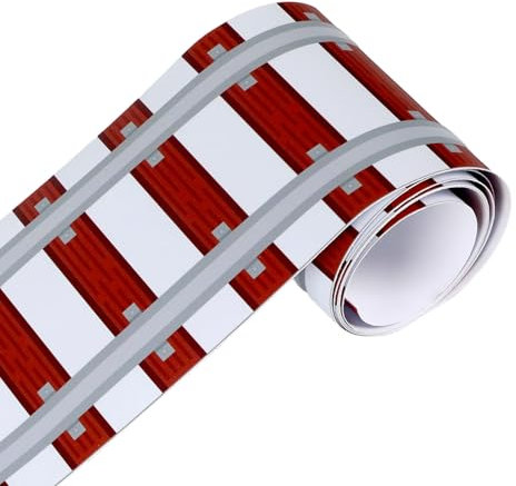 3 rollos de papel pintado autoadhesivo de PVC de 10 x 200 cm, rodapiés blandos, zócalos, pegatinas decorativas, cenefa de papel pintado, cenefa adhesiva para baño, cocina, azulejos, decoración de