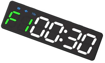 OutFyt Minuterie de Gymnastique Portable à Grand Affichage numérique, Horloge à intervalle indéformable, Longue durée de Vie de la Batterie, LED,Applications Polyvalentes