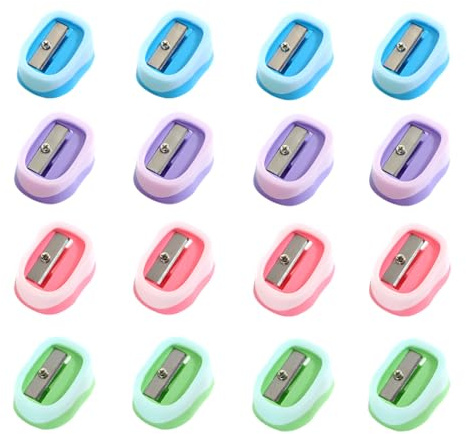 JEYORZY 12 Pezzi Temperamatite, 4 Colori Temperamatite con Serbatoio, Temperino con Serbatoio, Tempera Matite per Matite Spesse e Sottili, Temperino Manuale per Studenti Scuola Ufficio