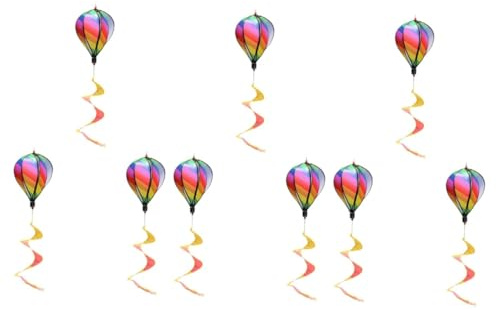 Toyvian Lot De 3 Moulins À Vent Arc-en-Ciel Décoratifs pour L'Extérieur À Suspendre pour Patio Jardin Pelouse Cour Décoration en Plastique Couleur Aléatoire