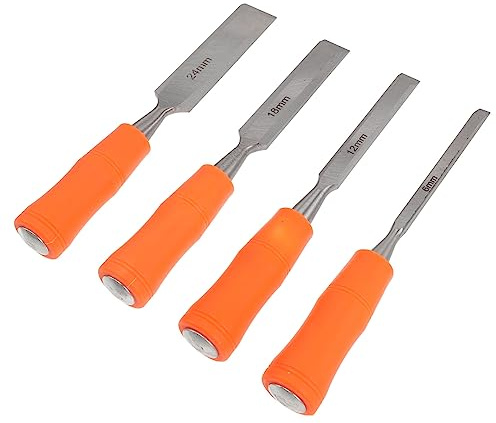 Cabilock 4piezas Cinceles Multifunción Para Tallar y Herramientas De Carpintería Kit De Cinceles Mango De Plástico Acero De Alta Para Manualidades De Tallar y Grabar
