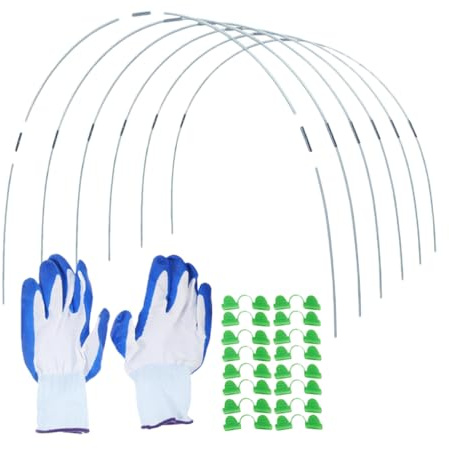 Toddmomy Aros De Jardín Curvos para Túnel De Jardinería, Soporte para Invernadero Mediano 6 Piezas, Estructura Resistente para Apoyo De Crecimiento, Protección contra Aves y Lluvia