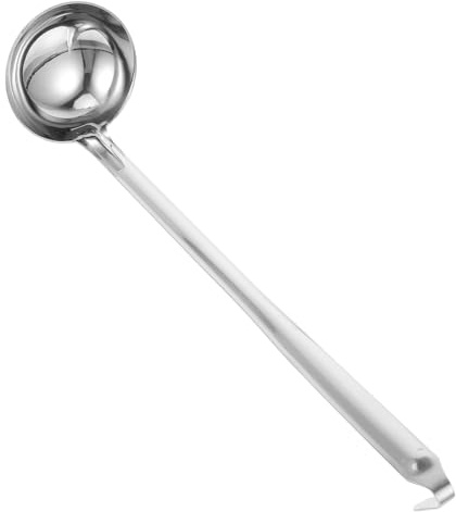 Cabilock Louche à soupe en acier inoxydable : louches de service en métal à long manche pour servir, cuisiner, remuer, doser, cuisiner, restaurant, accessoires